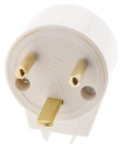 Zenitech Fiche Électrique-Fiche mâle 20A coudée 2 P+T - Blanc -