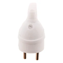 Zenitech Fiche mâle anneau -16A 2P+T - Blanc -