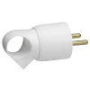 Legrand Fiche mâle 16A 2 P+T blanc avec anneau