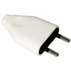 Diall Fiche Électrique-Fiche mâle blanc glossy 16A 2 pôles
