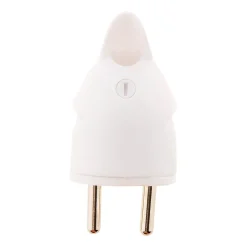 Zenitech Fiche Électrique-Fiche mâle coudée 16A 2P+T - Blanc -