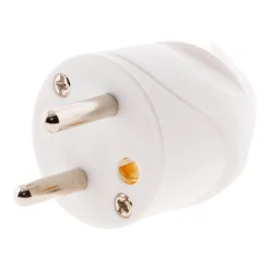 Zenitech Fiche Électrique-Fiche mâle coudée 16A 2P+T - Blanc -