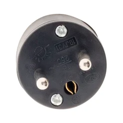Zenitech Fiche mâle coudée 16A 2P+T - Noir -