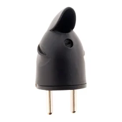 Zenitech Fiche mâle coudée 16A 2P+T - Noir -
