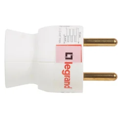 Legrand Fiche Électrique-Fiche mâle latérale 16A 2 P+T blanc