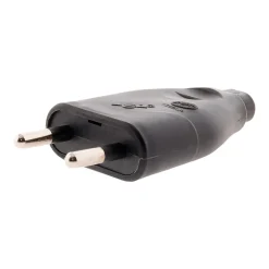 Zenitech Fiche mâle 2P 6A - Noir -