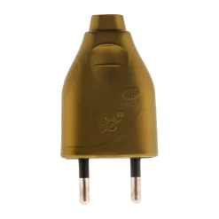 Zenitech Fiche mâle 2P 6A - or -