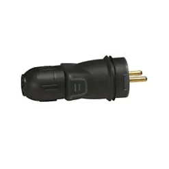 Legrand Fiche Électrique-Fiche mâle 2 ports avec terre noir l.124mm 16A