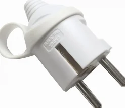 Dio Fiche Électrique-Fiche mâle 2P+Terre Schuko - Blanc -