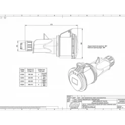 Ide Fiche Mobile Male 32a 2p+t - étanchéité Renforcée Ip67 -