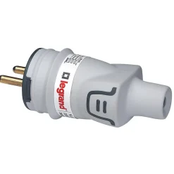 Legrand Fiche 2P+T 16A IP44 et IK08 sortie droite - Plexo -