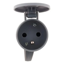 Zenitech Fiche Électrique-10 fiches femelles clapet 16A 2P+T gris