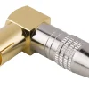 SLX Câble Et Connectique Tv-Fiche TV Femelle ø9.52 mm coudé à câbler, Or