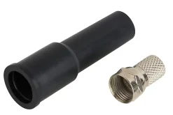 Diall Fiche TV Mâle type F à câbler imperméable pour PF100/RG6, lot de 2