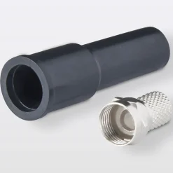 Diall Fiche TV Mâle type F à câbler imperméable pour PF100/RG6, lot de 2