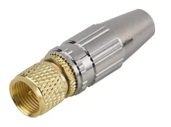 SLX Fiche TV type F à câbler pour PF100/RG6, Or