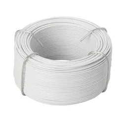 Diall Câble Et Fil Métallique-Fil d'acier revêtement PVC Blanc ø1.4 mm, 50 m