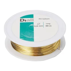 Diall Fil en laiton ø0.8 mm x 50 m Or