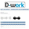 D-Work Écrou-10 Filets et 2 Ecrous Montés D. 18 x 100 mm - ASTM A193 et ASTM A194 - Brut -