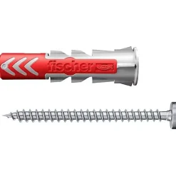 O91 Cheville Pour Plaque De Plâtre-Fischer DUOPOWER 6 x 30 avec vis Panhead TX - Pack 100