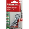 O91 Cheville Pour Plaque De Plâtre-Fischer DuoPower 8 x 40 OH Set de chevilles avec crochets à œillet, 2 chevilles + 2 vis 5,5 x 77