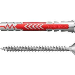 O91 Fischer DuoPower 6 x 50 S A2 - Set de 4 chevilles avec vis inox 6 mm, longueur 50 mm