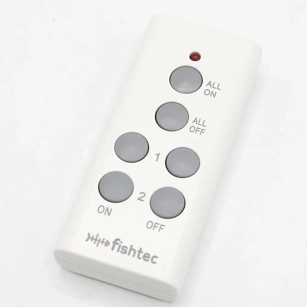 Fishtec - Lot 2 prises télécommandées 2300W, 30m, PVC, 9,9x5,5 cm