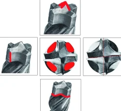 Bosch Professional Foret béton SDS Plus diamètre 12 x 215 mm longueur utile 150 mm - multitaillants 7X - BOSCH - 2608576150