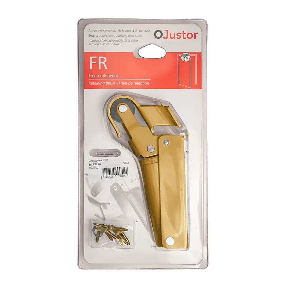 Hardwarexchange Ferme-Porte-Frein de rétention Réglable force 1 a 30 N en aluminium anodisé or pour porte jusquà 15 KG