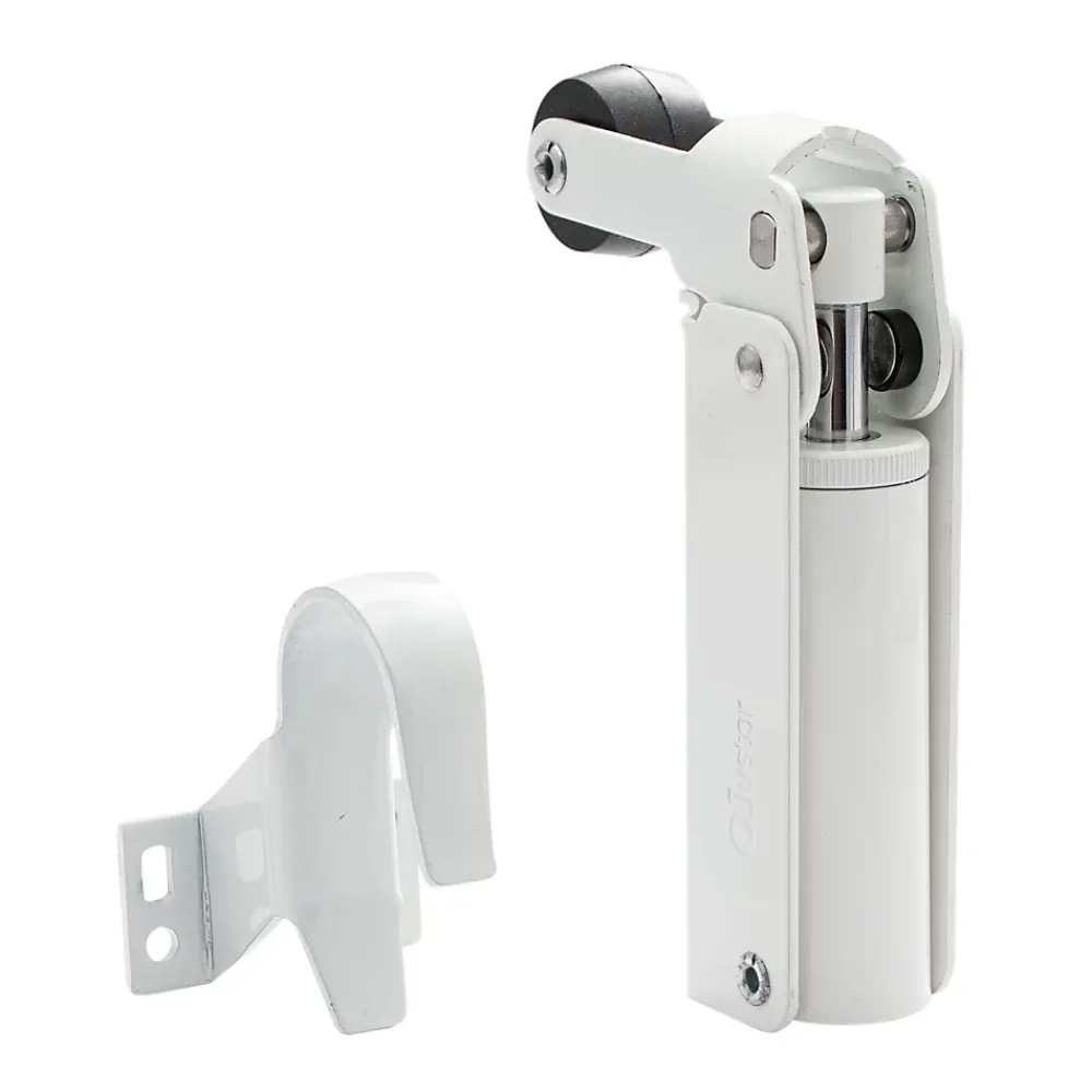 Hardwarexchange Ferme-Porte-Frein de rétention Réglable force 1 a 30 N aluminium anodisé blanc pour porte jusquà 15 KG
