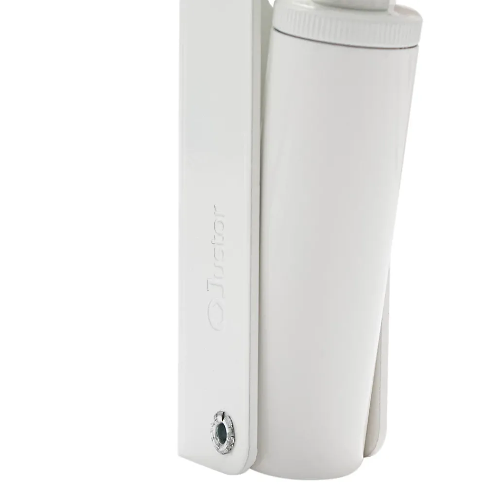 Hardwarexchange Ferme-Porte-Frein de rétention Réglable force 1 a 30 N aluminium anodisé blanc pour porte jusquà 15 KG