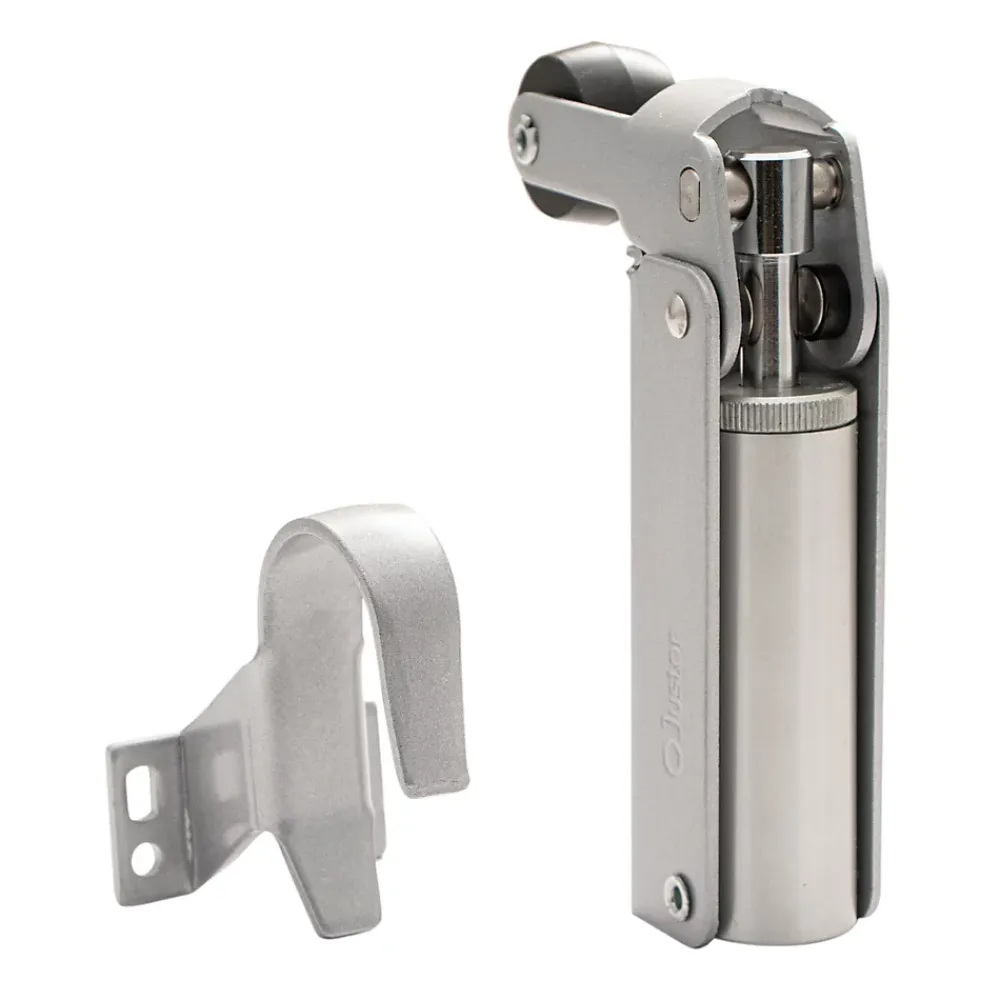 Hardwarexchange Ferme-Porte-Frein de rétention Réglable force 60 a 80 N aluminium anodisé argent, pour porte jusquà 80 KG.