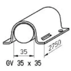 Plioline Gaine Électrique-Gaine de Protection 35x35mm 2,75m - Gris -