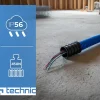 Edo Gaine Et Drain-Gaine électrique enterrée FI50 mm 25 m annelée double paroi avec tire fil et manchon 450 N bleue