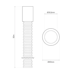 Edo Gaine électrique enterrée FI40 mm 50 m annelée double paroi avec tire fil et manchon 450 N bleue