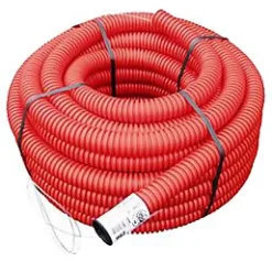 Fitt Gaine Et Drain-Gaine pour réseaux enterrés rouge Ø 90 mm x 15 m