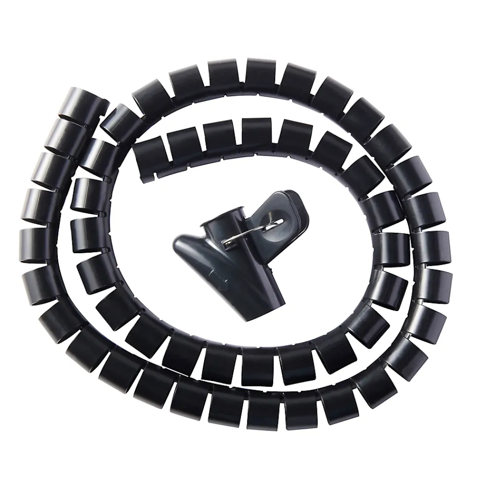 Diall Range-Fil Et Cache-Fil|Range-Fil Et Cache-Fil-Gaine range-câbles en spirale noir ø25 mm x 1,1m
