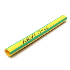 Arvi Gaine Thermorétractable - 25/12,5mm - Vert/jaune - Longueur 1m - Restreint 2:1 - Paroi Fine - Tpam-25.0-v/a