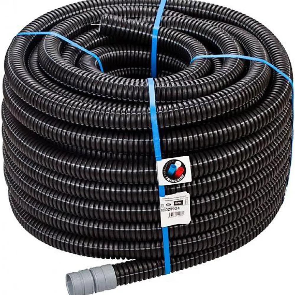 Courant Gaine TPC Flexichoc IK10 ignifugé Noire diamètre 40 mm x 25 mètres