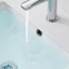 Kibath Evacuation De Lavabo-Vasque-Garniture de trop-plein de lavabo ronde, finition chrome brillant, en ABS