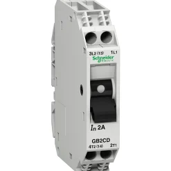 Schneider Electric Disjoncteur Et Coupe-Circuit-Gb2cd10 Tesys Gb2-cd - Disjoncteur Schneider Pour Circuit De Contrôle Moteur - 5a - 1p+n - 1d