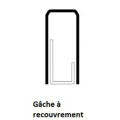 Vachette Gâche en applique à recouvrement réglable 9 à 20mm pour carénées EXCLUSIVE gauche marron - - 14779000