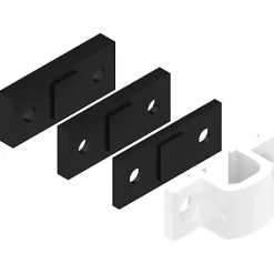 La Croisee Ds Gâche haute + 3 cales pour verrou DANAOS blanc RAL9010 - - DS6359-036