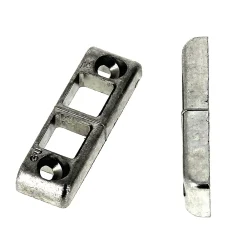 Ferco Gâche tringle double en applique pour PVC 81x17x8mm - - E-19509-00-0-1