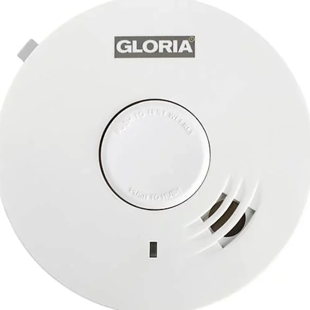 Gloria Détecteur De Fumée|Détecteur De Fumée-R-10 Détecteur de fumée 10 ans - batterie lithium 3V intégrée, certifié VdS/EN14604