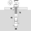 Scell-It Goujon inox 8 x 75 mm, lot de 20 Acier inoxydable