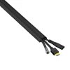 D-Line Goulotte décorative demi-ronde noire auto-adhésive 30x15mm, 2m