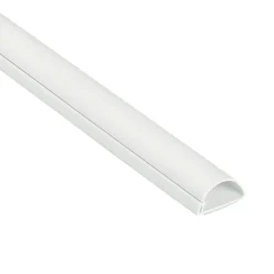 D-Line Goulotte décorative demi-ronde blanche auto-adhésive 30 x 15 mm, 1 m