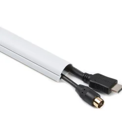 D-Line Goulotte décorative demi-ronde blanche auto-adhésive 30 x 15 mm, 1 m
