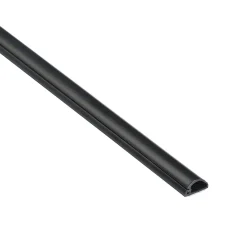D-Line Goulotte décorative demi-ronde noire auto-adhésive 16 x 8 mm, 1 m